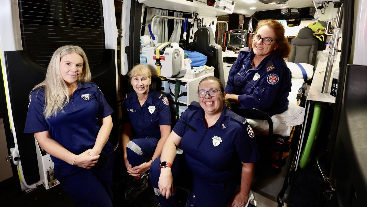 Tina Murrell, Carol Bond, Tess Oxley and Fiona Lalli were some of the local paramedics who helped get their colleagues a record pay deal. Picture by Adam McLean