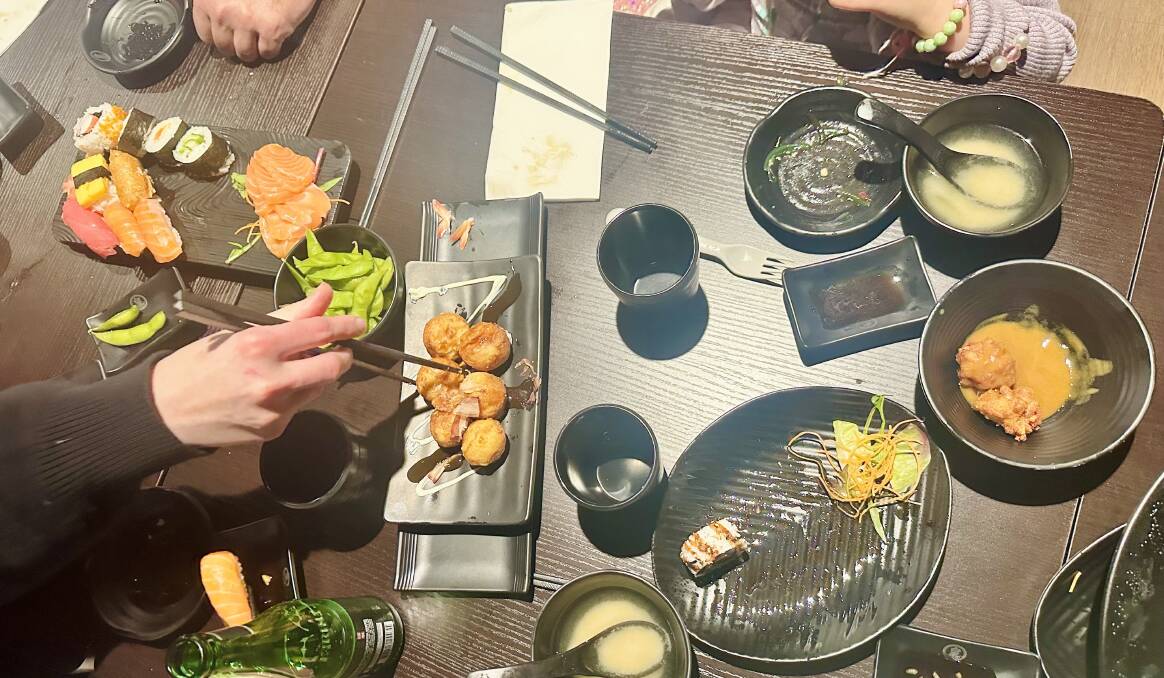 A small sample of our meal at Okami in Unanderra. Picture by Kate McIlwain 