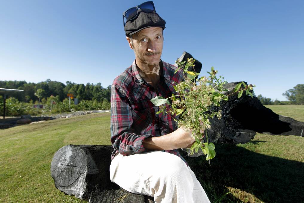 Food forager Diego Bonetto will teach people why weeds are good to eat. Picture by Simon Bennett.
