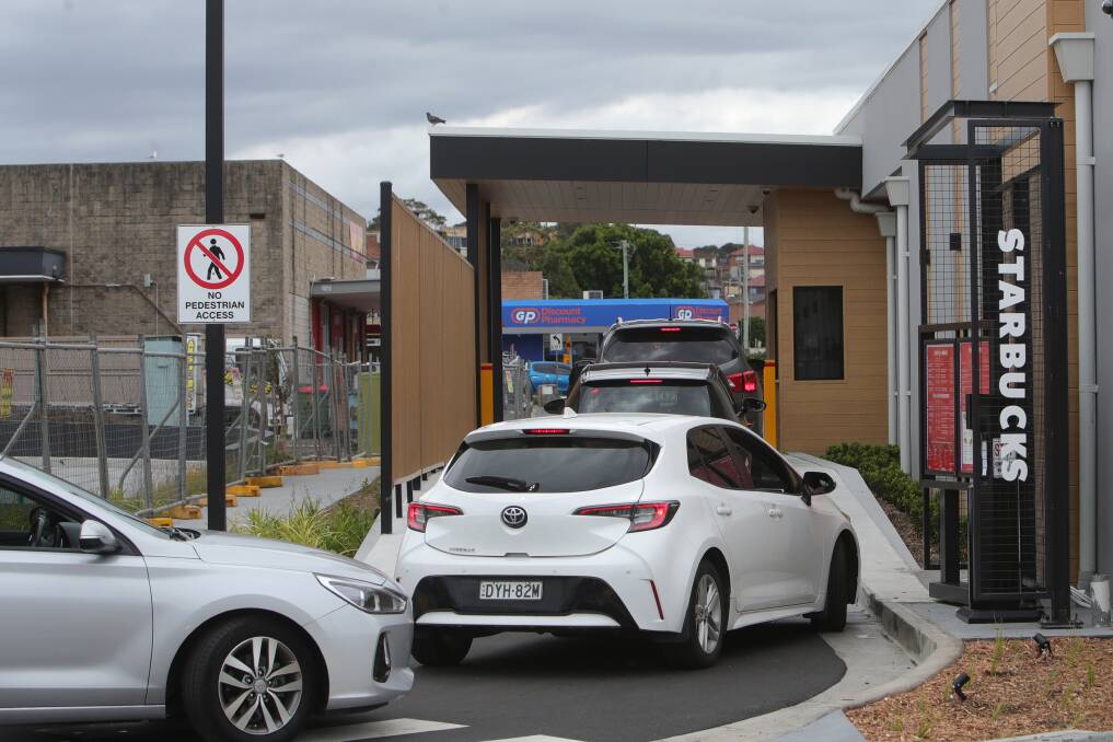 Starbucks' drive-thru coffee comes to Warrawong. Picture by Sylvia Liber.