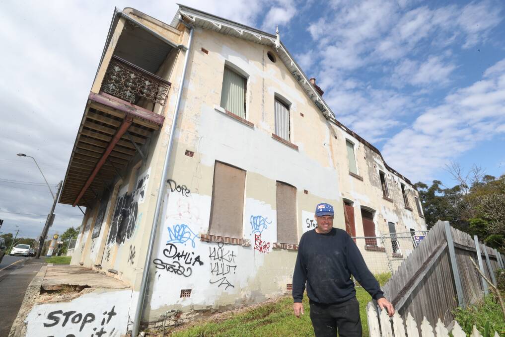 Sean Hannon loves restoring old buildings and says he's had a lot of 'patience' with his Bulli property, but aims to start restoration in 2023. Picture by Robert Peet.
