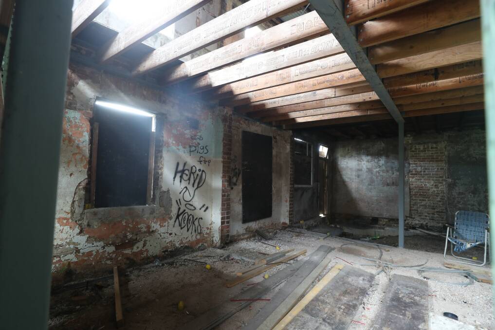 Mr Hannon didn't want to be greedy and overdevelop the site, he says, but wanted to make the restoration worth while. He wants to transform it into three apartments. Picture by Robert Peet.
