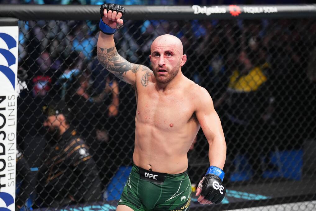 Alex Volkanovski was not interested in any moral victories after being edged out for the UFC lightweight title on Sunday. Picture - Getty Images
