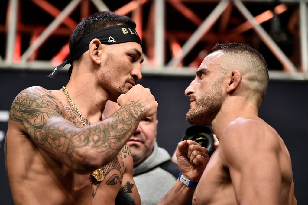 Alex Volkanovski's heated rivalry with Max Holloway began in December 2019. Picture - Getty Images