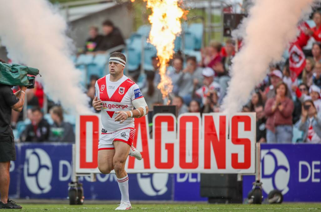 Blake Lawrie will captain the Dragons for the first time at NRL level on Friday night. Picture by Adam McLean