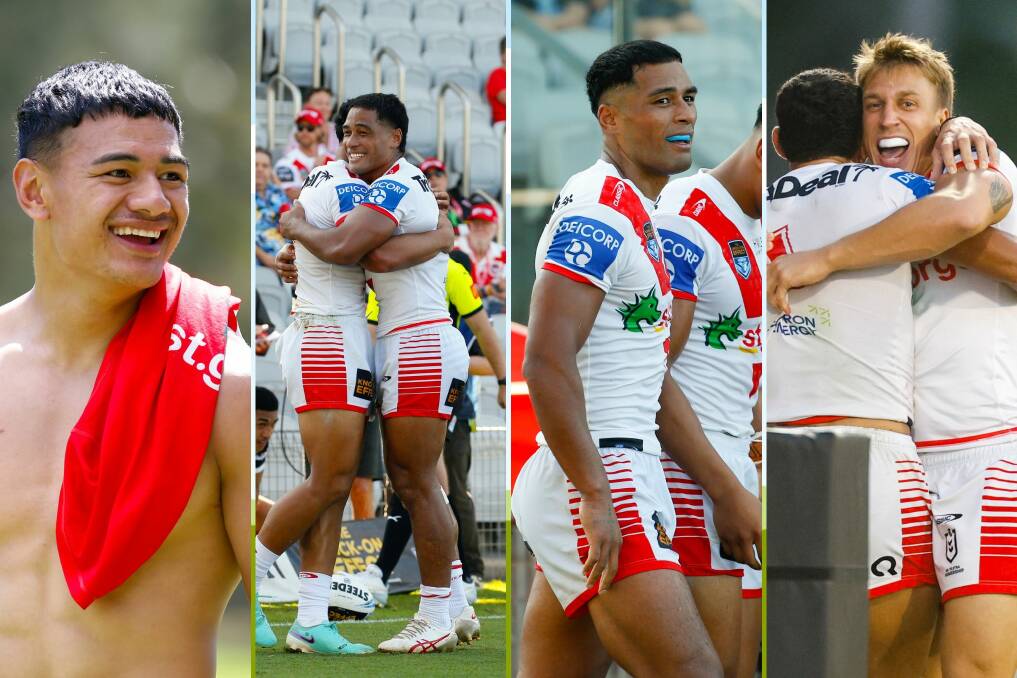 Sione Finau (left) Max and Mat Feagai (centre) and Jess Marschke are all in contention for NRL call-ups this week on the back of strong NSW Cup form. Pictures by Anna Warr