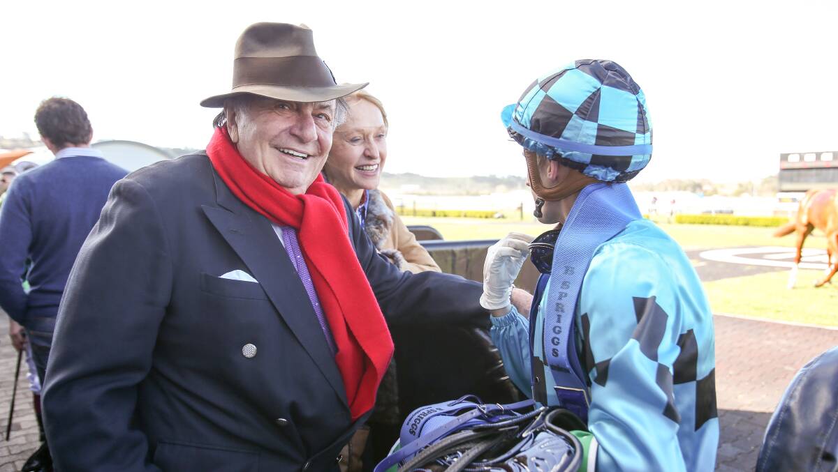 Barry Humphries at Kembla Grange in 2017. Picture by Adam McLean
