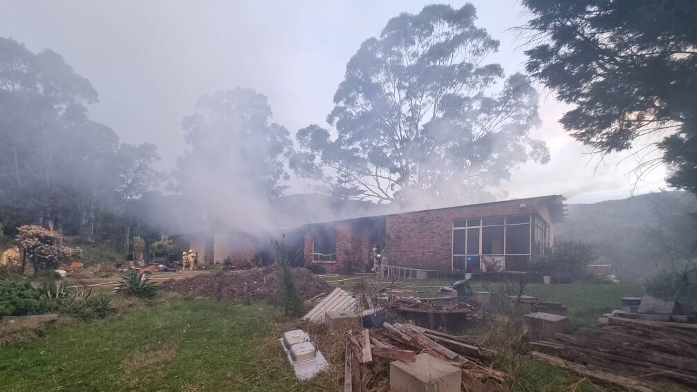 A picture from the Yellow Rock Road house fire on June 11. Picture: FRNSW Albion Park