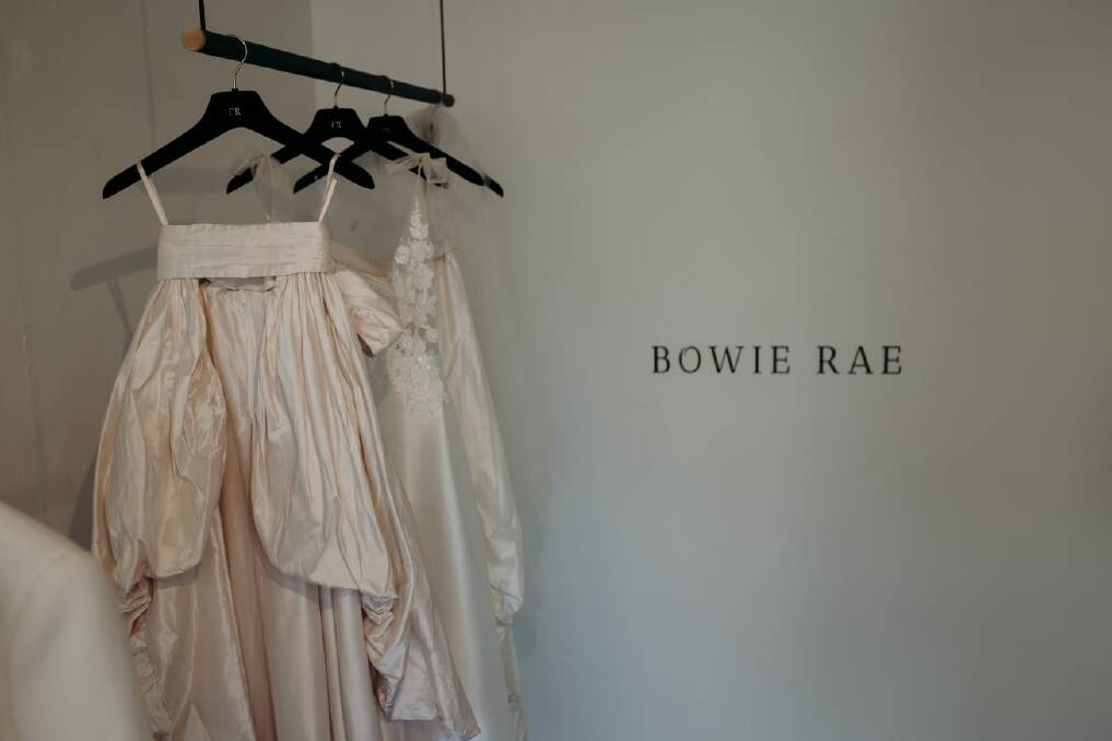 Bowie Rae pieces hang from the racks at the studio's new Woonona space. Picture supplied by Sea-People Photography