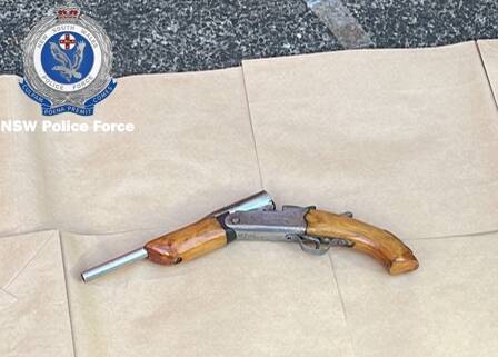 Police say a shortened .410 shotgun was loaded when they found in a Coniston garage. Picture: NSW Police