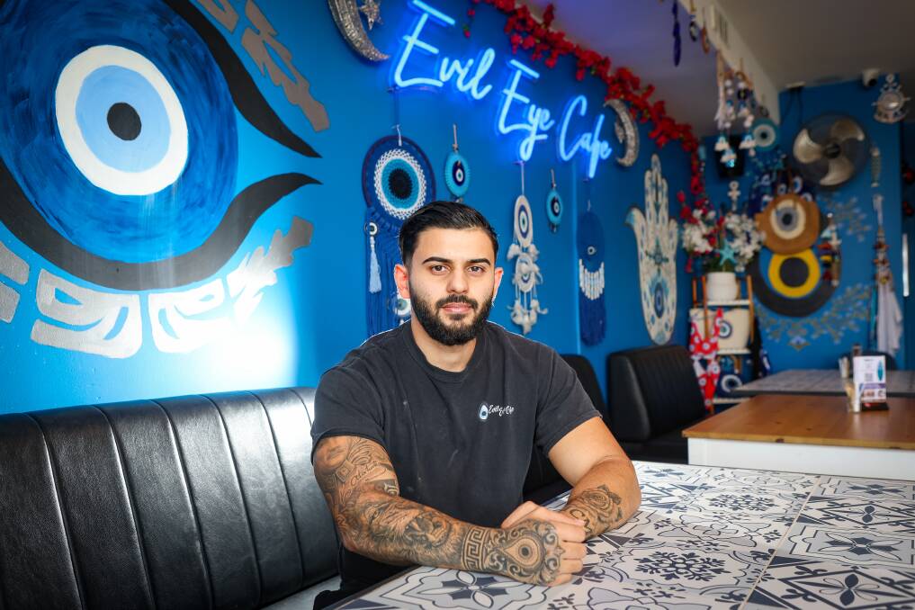  Kayahan Gunes is pictured at his business, Evil Eye Beach Cafe, on Thursday, September 14. Picture: Adam McLean 