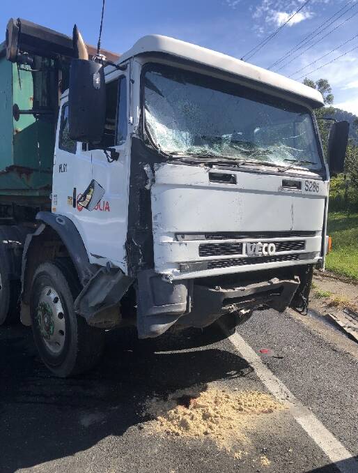 The truck collided with the car as it headed towards Kangaroo Valley. Picture: supplied 