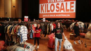 UOW Vintage Kilo sale organiser Maite Marchiorim on Friday, April 26. Picture by Sylvia Liber
