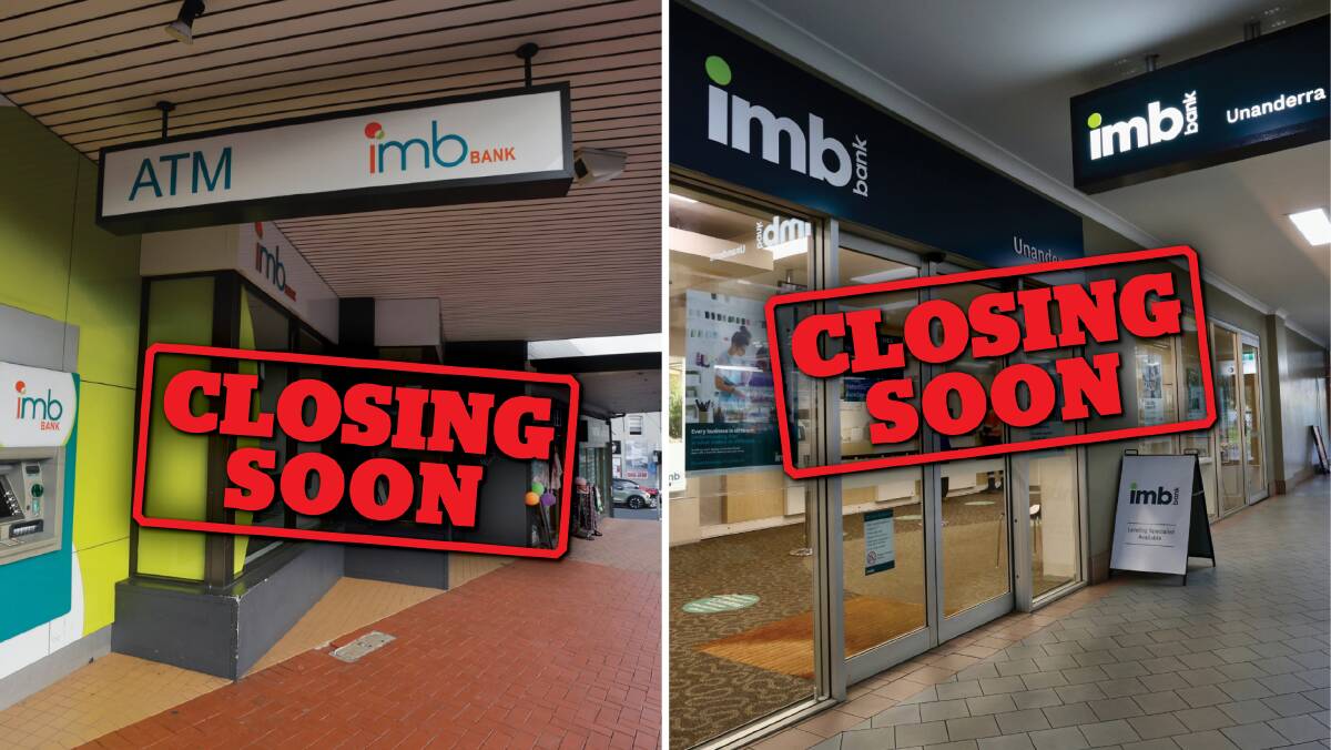 The Woonona (left) and Unanderra IMB branches, which will be closing soon. Pictures by Anna Warr and Adam McLean