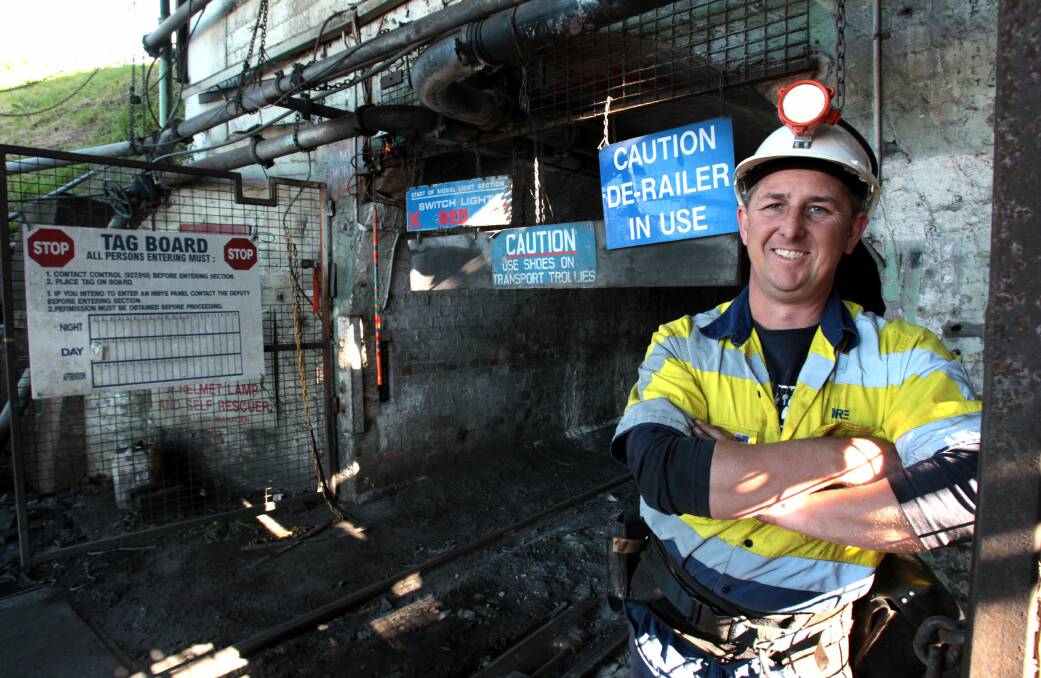 The best year for mining employment was 2011-12, when miner Kyle Eager was photographed at the Russell Vale pit top. File picture by Kirk Gilmour.