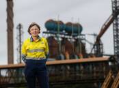 BlueScope Australia CEO Tania Archibald during the Rio Tino-BHP announcement at Port Kembla in February. Picture by Adam McLean