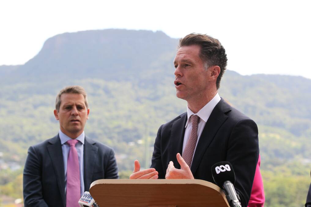 Premier Chris Minns in Wollongong in April. Picture by Anna Warr.