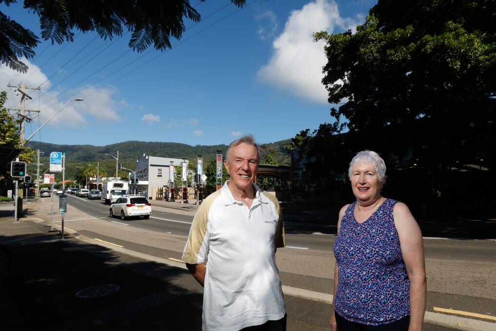 Murray Jones and Annette Jones from the Thirroul Village Committee, who are worried our suburbs' liveability is at risk if higher density housing is allowed without the infrastructure to support it. Picture by Anna Warr.