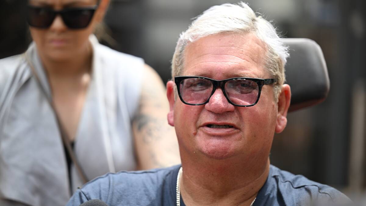Lily Van de Putte's father John outside court. Picture by AAP