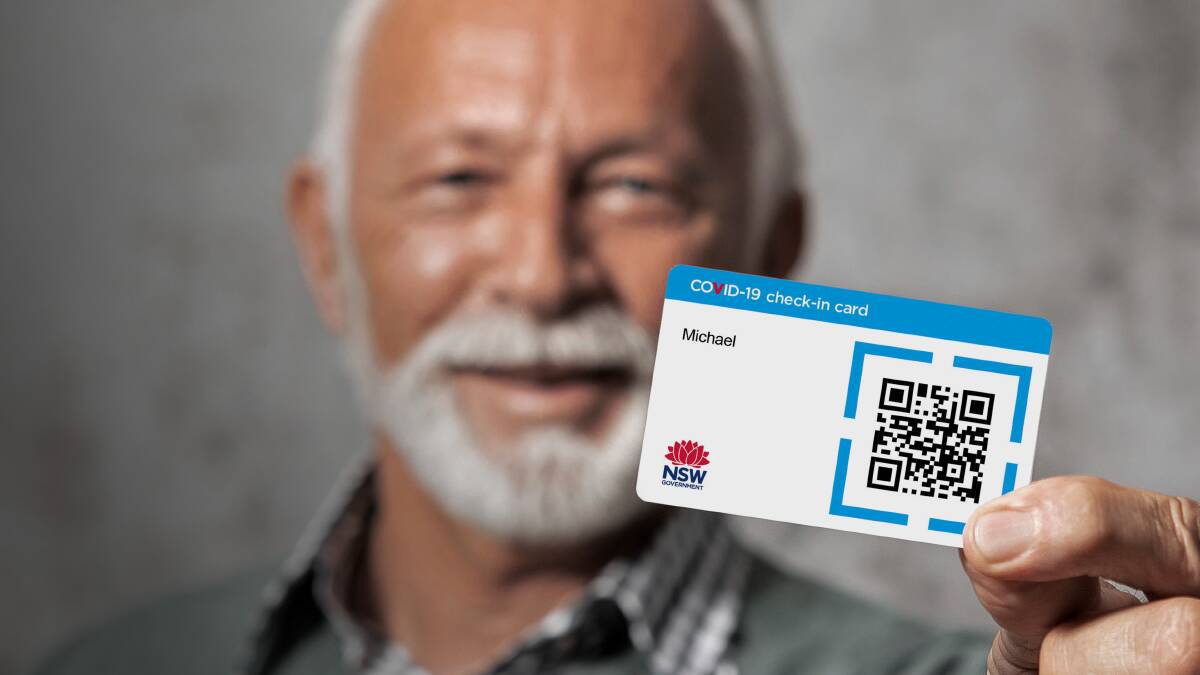 The check-in card will look similar to this. Picture: Service NSW