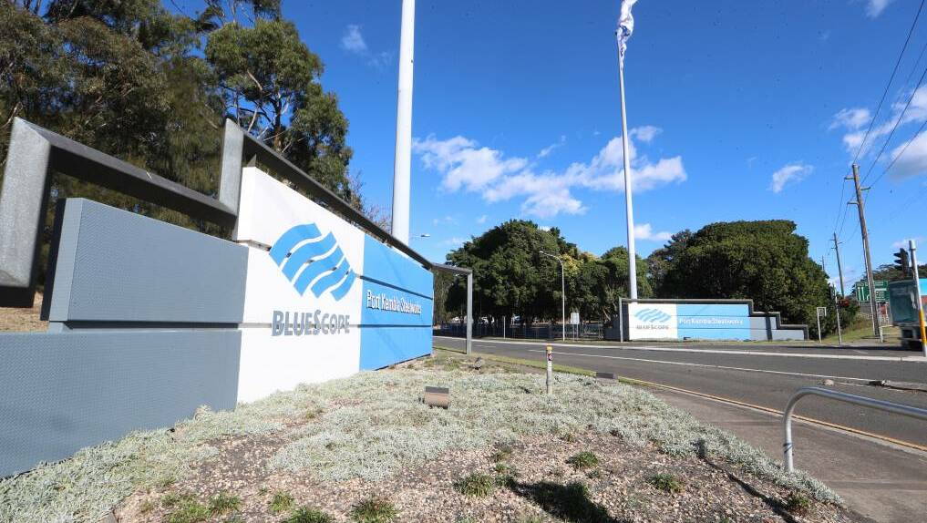 The entrance to BlueScope's Port Kembla steelworks. File picture