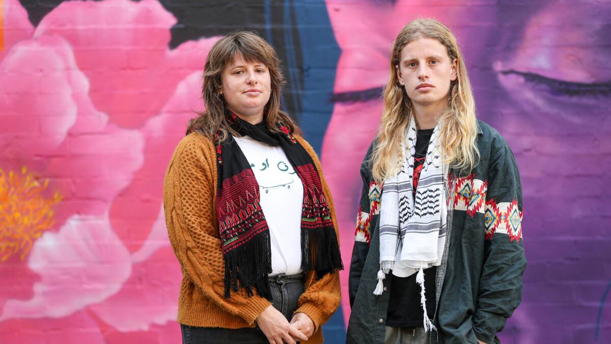Jet Hunt and Owen Marsden-Readford, who will rally in support of Palestinians in October. Picture by Adam McLean