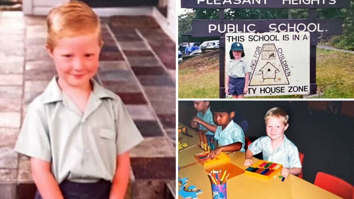 Ben Swan in kindergarten at Pleasant Heights Public School. Pictures supplied