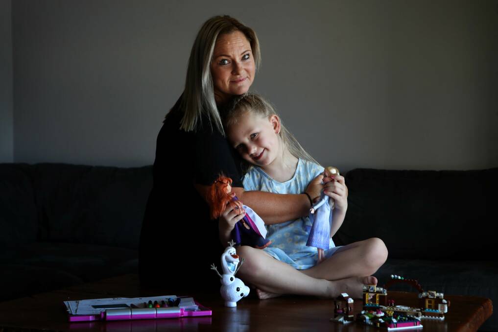 Laycee Davison, with mum Louise, suffers from a combination of rare and dangerous heart defects. Picture: Sylvia Liber