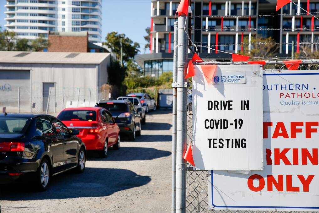 High demand: Testing has been extended at existing clinics throughout the Illawarra and Shoalhaven so the community can be tested as quickly and easily as possible. Picture: Anna Warr