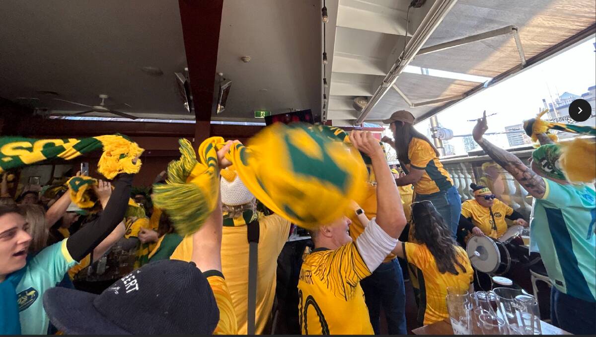The scenes inside the Matildas' pre-game party. Picture by Molly Appleton
