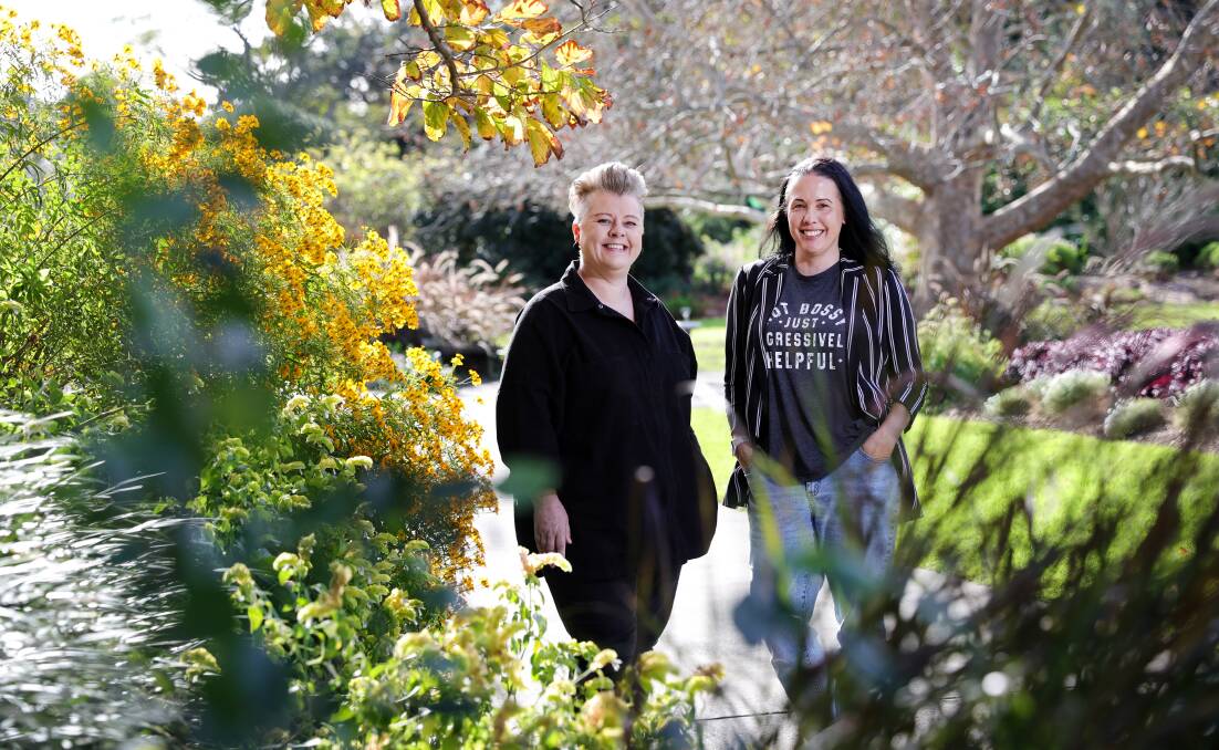 Emma Rodrigues and Ali Anderson the new general manager of the Illawarra Women's Health Centre. Picture: Sylvia Liber.