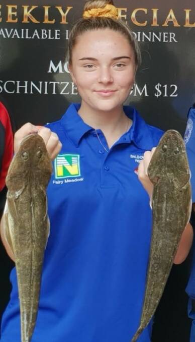 Brie Nicholas from Bally Hotel with a pair of lake flatties.