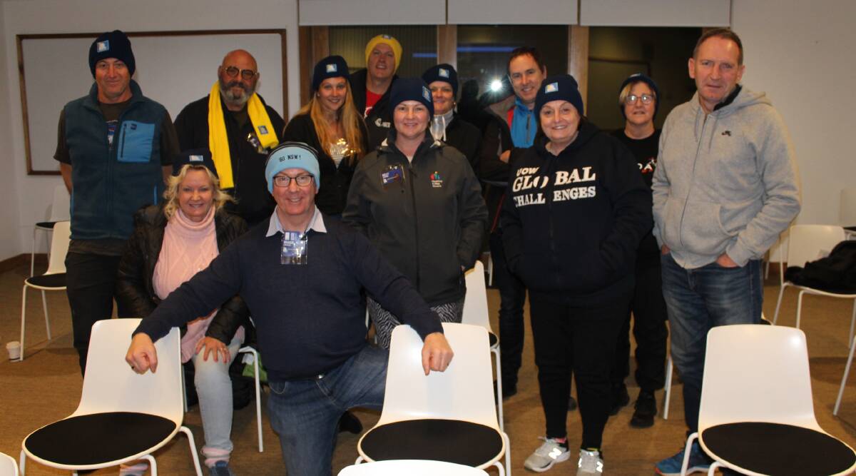 Learning experience: UOW vice-chancellor Professor Patricia Davidson (third from right) with fellow business leaders at the recent Vinnies CEO Sleepout. Picture: Vinnies NSW 