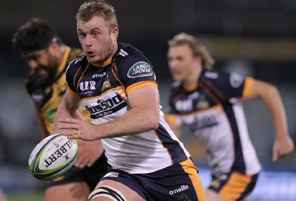 Will Miller playing for Super Rugby side ACT Brumbies. Picture by Brumbies Media