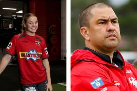 Kasey Reh will make her NRLW debut for the St George Illawarra Dragons team coached by Jamie Soward. Pictures by Sylvia Liber and Anna Warr