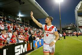 St George Illawarra winger Zac Lomax is looking forward to hopefully helping NSW win the State of Origin decider against Queensland at Suncorp Stadium. Picture by Anna Warr