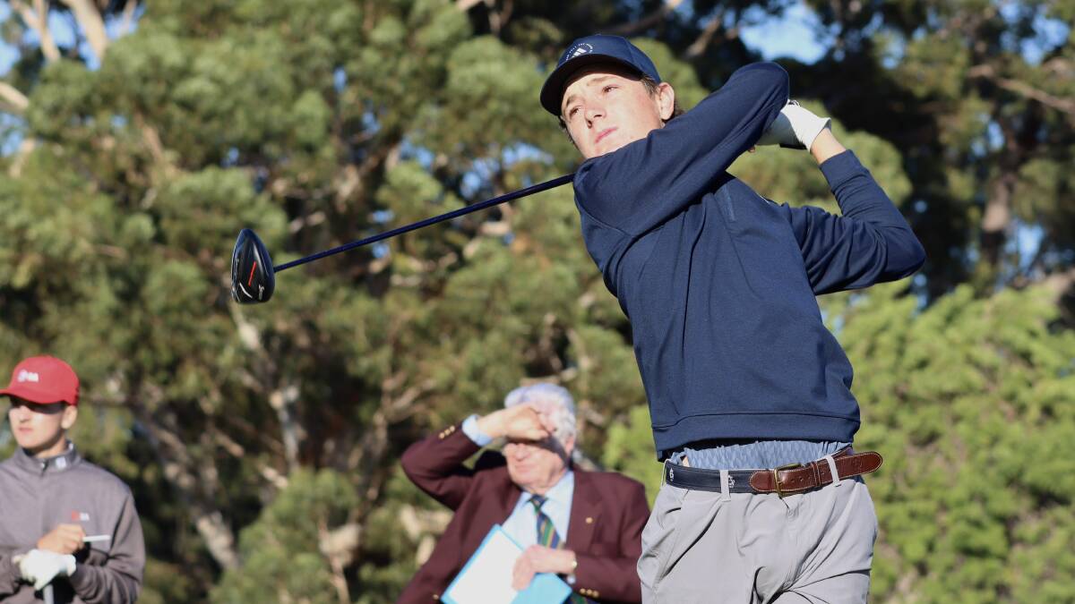 Australian Junior Amateur Championship winner Sam Cascio has been selected to represent Australia at this year's Toyota Junior Golf World Cup in Japan. Picture by Dave Tease