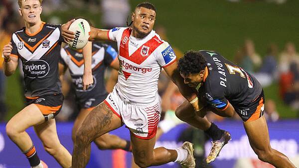 Mosese Suli will return in the centres for St George Illawarra Dragons clash against the Dolphins on Sunday, June 30, 2024. Picture by Adam McLean