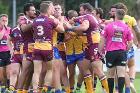 There's always a bit of niggle whenever Shellharbour Sharks play Warilla-Lake South Gorillas. The Group Seven rugby league heavyweights meet at Ron Costello Oval on Sunday, June 16. Picture by Sylvia Liber