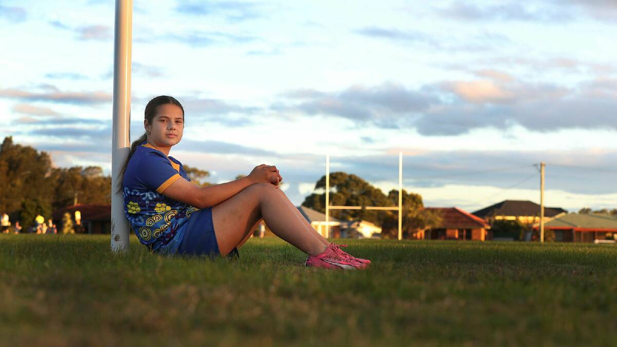 Lake Heights Public School student Zarielle Jack is heartbroken after being told she could not longer represent the South Coast PSSA Rugby Union team. Picture by Robert Peet