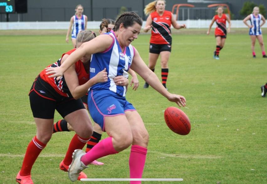 Kat Gow in action for the Figtree Saints.