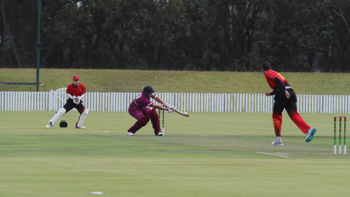 Wollongong batsman Ethan Debono was at his creative best against Keira on Saturday. Picture by Robert Peet