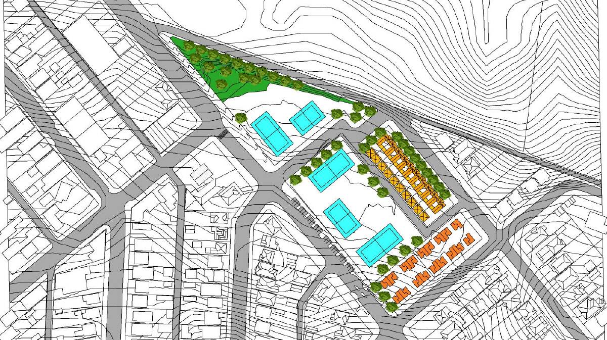 The proposed plans for the site. 