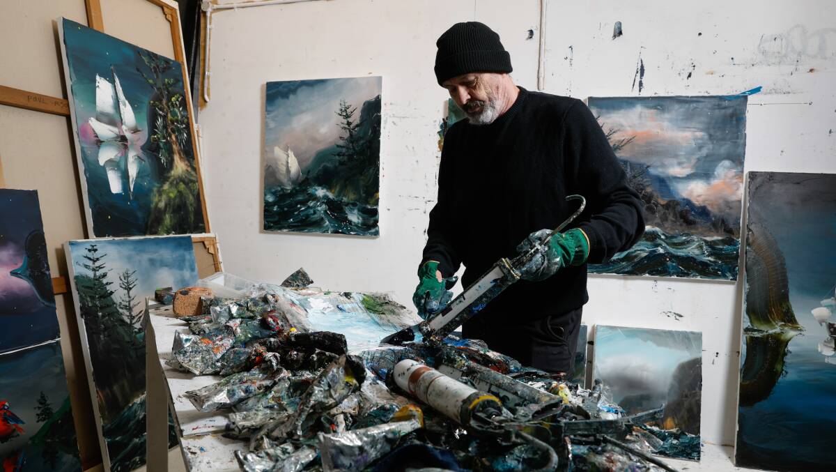 Ryan in his studio. Picture by Anna Warr