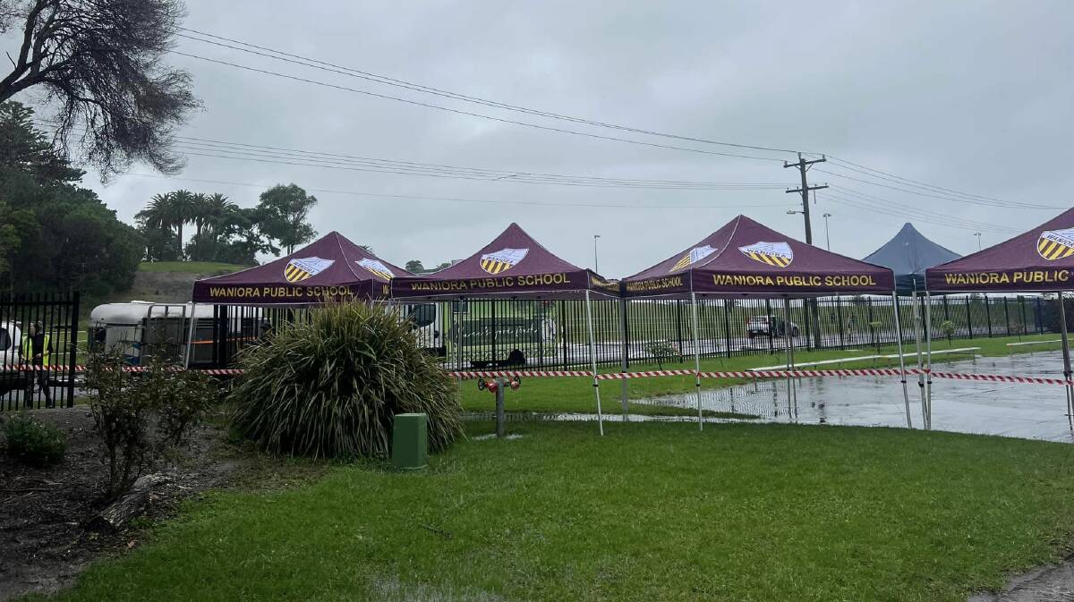 Tents were erected to help keep people dry at The Great Wani Fete.