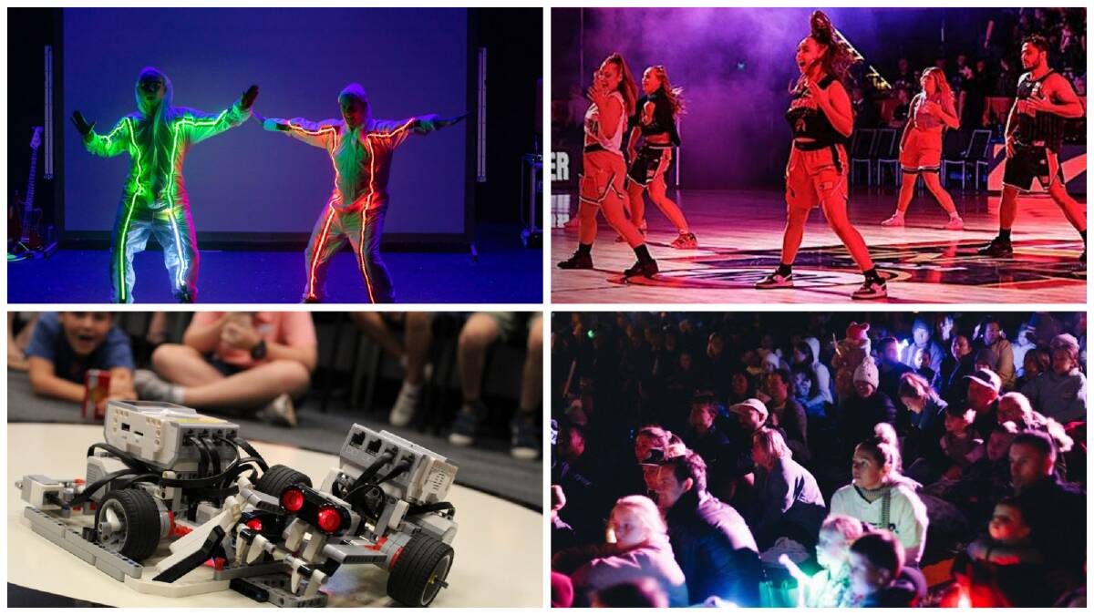 The Listies, clockwise from top left, Hawks Hype Team, KIama Winter Street Festival and Robo Camp.