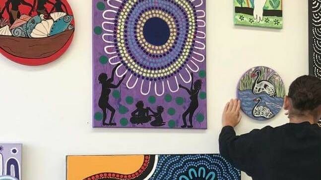 Some of the artworks that make up the new Coomaditchie NAIDOC exhibition.