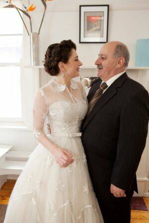 Nick Kyriacou and his daughter, Joy, on the day of her commitment ceremony. Photo: Florent Vidal Photography
