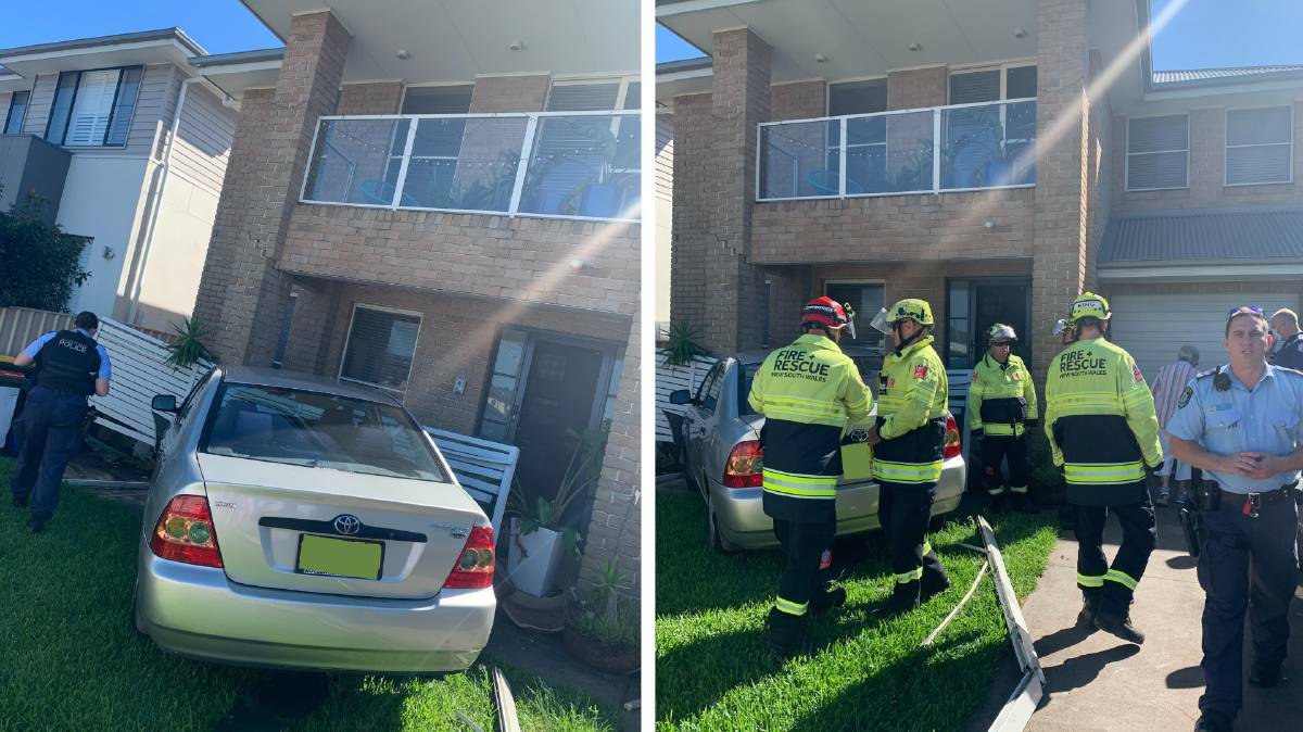 Emergency services converge on the Elliotts Road home after an elderly driver ran off the road. Pictures: supplied 