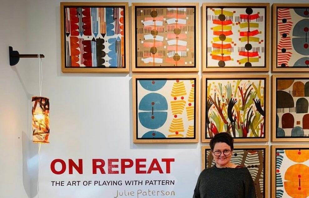 Julie Paterson at her exhibition at Sturt Gallery in Mittagong.